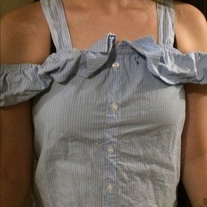 Blue stripped trendy shirt